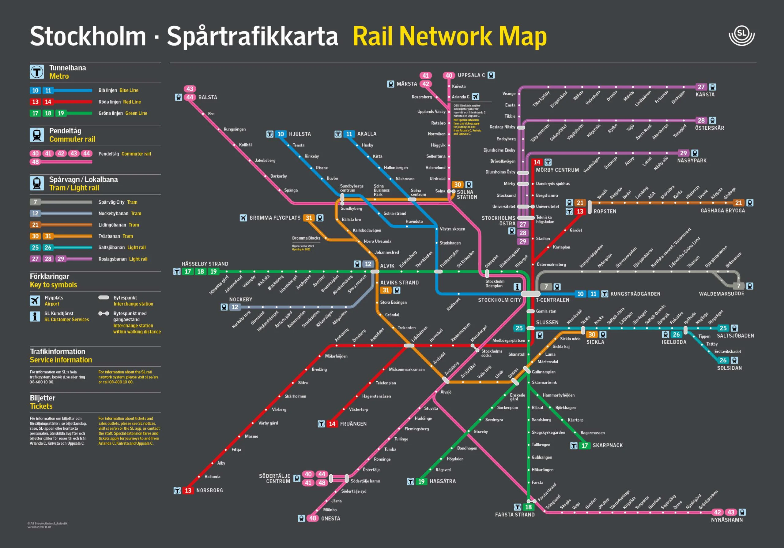 Tunnelbana Karta 2023 – Tunnelbanan Stockholm
