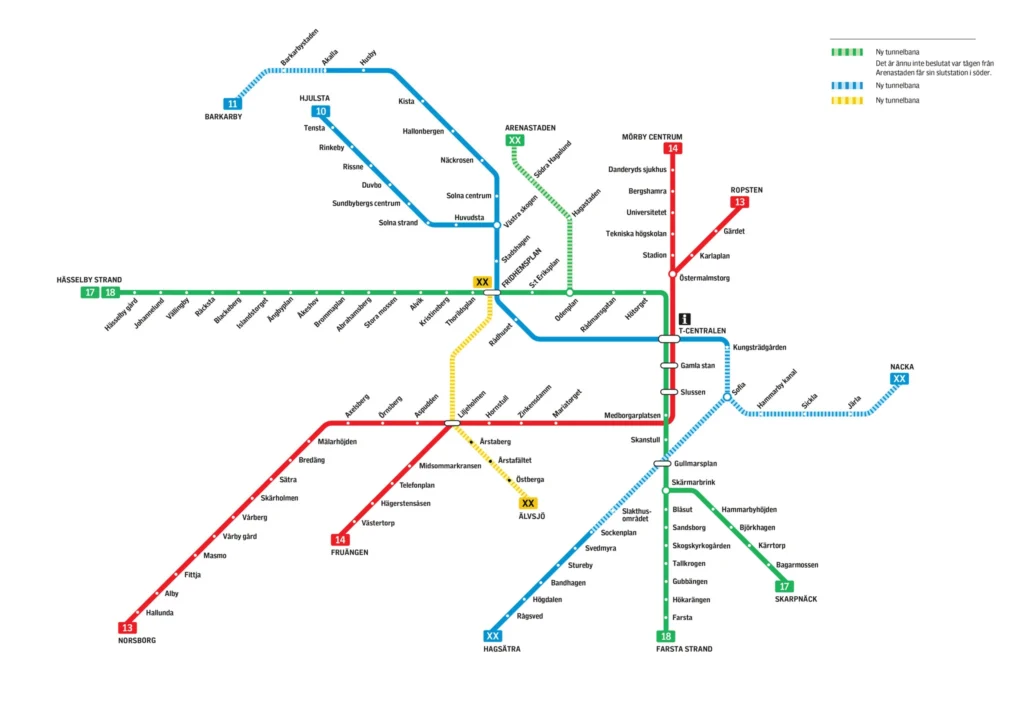 Tunnelbanan Stockholm - Tunnelbana Karta