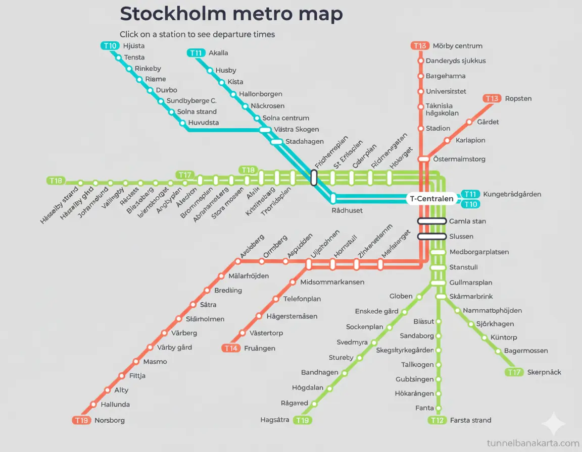 Stockholm metro map